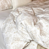 Bamboo Duvet Cover with Shams 3 Piece Set - Damask