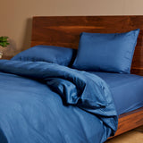 Bamboo Duvet Cover with Shams 3 Piece Set - Indigo