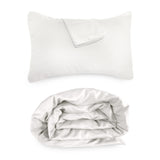 Bamboo Duvet Cover w/ Shams, 3pc - Full/Queen - White (New - Final Sale)