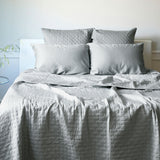 Bamboo Quilted Coverlet- Stone