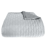 Bamboo Quilted Coverlet- Stone