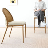 Barcelona 25.5" Beige Rattan Upholstered Counter Stool (Set of 4)