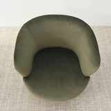 Bella Modern Small Velvet Swivel Barrel Chair (1-Piece)