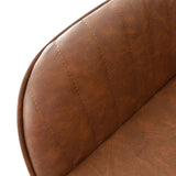 Boston Faux Leather Upholstered Dining Chair with Arms (Set of 2)