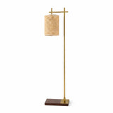 Brizo Bamboo Lampshade Floor Lamp Dark brown and Bronze
