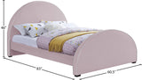 Brody Contemporary Velvet Bed with Cream Piping and Espresso Wood Legs for a Cozy Bedroom Retreat