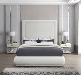 Brooke Elegant Mid Century Modern Upholstered Bed with High Headboard for Luxurious Sleep Experience