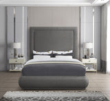 Brooke Elegant Mid Century Modern Upholstered Bed with High Headboard for Luxurious Sleep Experience