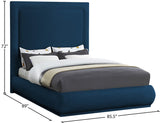Brooke Elegant Mid Century Modern Upholstered Bed with High Headboard for Luxurious Sleep Experience