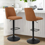 Bruno Upholstered Swivel Bar Stool (Set of 2)