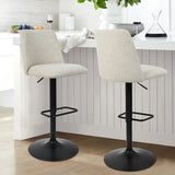 Bruno Upholstered Swivel Bar Stool (Set of 2)