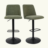 Bruno Upholstered Swivel Bar Stool (Set of 2)