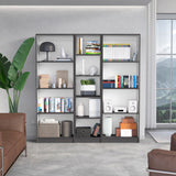 Durant 3 Piece Living Room Set with 2 Home Bookcases & Home Xs Bookcase, Matt Gray / White, Modern and Compact Storage for Living Room, Office, Bedroom