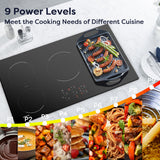CIARRA 36 Inch Built-in Induction Cooktop 5 Burners 3700W with Booster Flexzone CABIH365BFF-OW