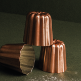 Mauviel M'PASSION Copper 4-Piece Copper Tinned Canele Mold Set, 1.8-In