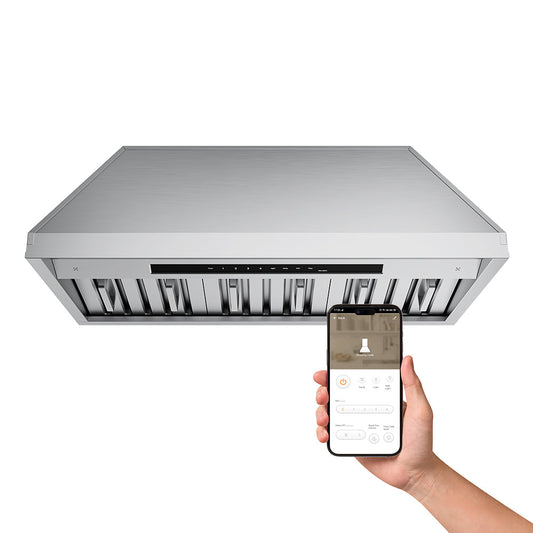 CIARRA Professional Series 28 inch Built-In Range Hood Insert with 4-Speed Levels and Smart Control | CAS28927A-OW