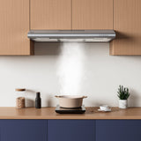 CIARRA 30 Inch Low Profile Vent Hood Under Cabinet Range Hood Ventless CAS75918B-OW
