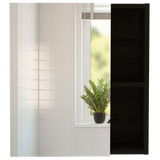 TUHOME Barton 2-Piece Bathroom Set with Tall Storage Cabinet and Wall-Mounted Cabinet, Modern Bathroom Storage Solution, 62.2"H x 20.1"W x 8.5"D, Black