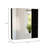 TUHOME Barton 2-Piece Bathroom Set with Tall Storage Cabinet and Wall-Mounted Cabinet, Modern Bathroom Storage Solution, 62.2"H x 20.1"W x 8.5"D, Black