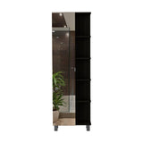 TUHOME Fulton 2-Piece Bathroom Set with Tall Storage Cabinet and Wall-Mounted Cabinet, Modern Bathroom Storage Solution, 62.2"H x 20.1"W x 8.5"D, Black