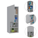 TUHOME Cranston 2-Piece Bathroom Set with Tall Storage Cabinet and Wall-Mounted Cabinet, Modern Bathroom Storage Solution, 67.79"H x 14.37"W x 16.04"D, White