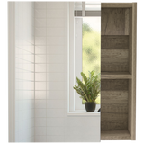 TUHOME Labelle 2-Piece Bathroom Set with Tall Cabinet and Multi-Shelf Organizer, Modern Space-Saving Bathroom Storage for Towels, Toiletries and Essentials, 67.79"H x 14.37"W x 16.04"D, Pine/Light Oak