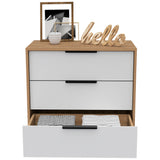 Tuhome Kaia 3 Drawers Dresser with Spacious Storage, Modern Superior Top for Décor, Functional Bedroom Organizer for Clothing and Essentials, Contemporary Space-Saving Furniture with Smooth Metal Hardware