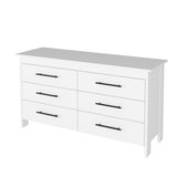 TUHOME Kearny 3-Piece Bedroom Set with Storage Cabinet and Two Nightstands, Modern Space-Saving Furniture for Bedroom Organization, 31.7"H x 58.8"W x 19"D, White