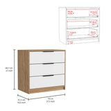 TUHOME Madison 2-Piece Bedroom Set with Nightstand and Storage Cabinet, Compact and Modern Furniture for Bedroom Organization, 54.3"H x 18.5"W x 8.1"D, White/Pine