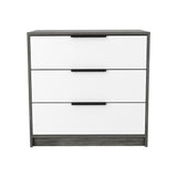 TUHOME Aniston 2-Piece Bedroom Set with Nightstand and Storage Cabinet, Compact and Modern Furniture for Bedroom Organization, 27"H x 27.5"W x 16"D, White/Smokey Oak