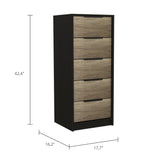 TUHOME Kaia 3-Piece Bedroom Set with Two Nightstands and Storage Cabinet, Modern Space-Saving Furniture for Clothes, Accessories and Bedroom Organization, 42.4"H x 17.7"W x 16.2"D, Black/Pine