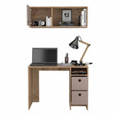 Tuhome Khali Office Set with Two Shelves, Two Drawers, Wall Cabinet, Single Door Cabinet, Modern and Compact Home Office Storage Solution