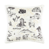 Farm Life Campfire Sherpa Pillow