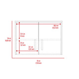 TUHOME Wooster 5-Piece Garage Set with Tall Storage Cabinet, Wall Cabinet, Utility Shelves and Work Counter, Heavy-Duty Tool and Equipment Organization System, 78.7"H x 23.3"W x 14.5"D, Black