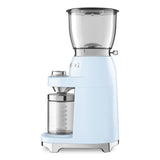 Conical Burr Coffee Grinder - Retro-Style Pastel Blue