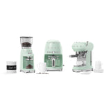 Conical Burr Coffee Grinder - Retro-Style Pastel Green