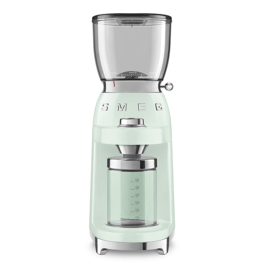 Conical Burr Coffee Grinder - Retro-Style Pastel Green