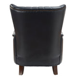 Xaver Genuine Leather Armchair NAVY