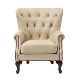 Anthony Genuine Leather Armchair BEIGE