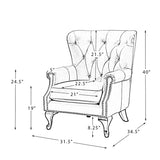 Anthony Genuine Leather Armchair BLACK