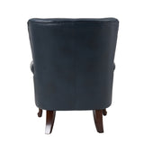 Anthony Genuine Leather Armchair NAVY
