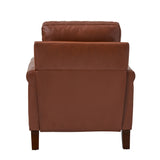 Raimund Genuine Leather Armchair BROWN