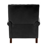 Raymond Genuine Leather Armchair BLACK