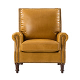 Raymond Genuine Leather Armchair CAMEL