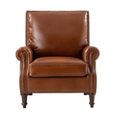Raymond Genuine Leather Armchair SADDLE