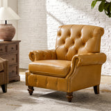 Vivian Genuine Leather Armchair CAMEL
