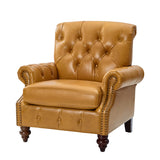 Vivian Genuine Leather Armchair CAMEL