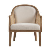 Xaver Farmhouse Rattan Solid Wood Armchair IVORY