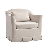 Sara Armchair with Slipcover & Box-pleated Skirt