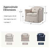 Sara Armchair with Slipcover & Box-pleated Skirt